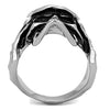 WildKlass Stainless Steel Ring High Polished (no Plating) Men Epoxy Jet-WildKlass Jewelry