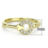 WildKlass Stainless Steel Ring IP Gold Women Top Grade Crystal Clear-WildKlass Jewelry