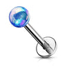 Metallic AB Coating Ball Over 316L Surgical Steel WildKlass Flat Back Studs for Labret, Monroe, Cartilage and More-WildKlass Jewelry