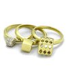 WildKlass Stainless Steel Ring IP Gold Women AAA Grade CZ Clear-WildKlass Jewelry