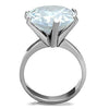 WildKlass Stainless Steel Ring High Polished (no Plating) Women AAA Grade CZ Clear-WildKlass Jewelry