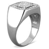 WildKlass Stainless Steel Ring High Polished (no Plating) Men AAA Grade CZ Clear-WildKlass Jewelry
