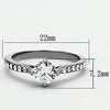 WildKlass Stainless Steel Pave Ring High Polished (no Plating) Women AAA Grade CZ Clear-WildKlass Jewelry
