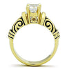 WildKlass Stainless Steel Celtic Ring IP Gold Women AAA Grade CZ Clear-WildKlass Jewelry