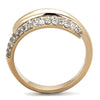 WildKlass Stainless Steel Ring IP Rose Gold Women AAA Grade CZ Clear-WildKlass Jewelry