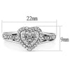 WildKlass Stainless Steel Ring High Polished Women Top Grade Crystal Clear-WildKlass Jewelry
