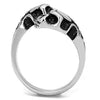 WildKlass Stainless Steel Ring High Polished Men Epoxy Jet-WildKlass Jewelry