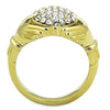 WildKlass Stainless Steel Ring IP Gold Women Top Grade Crystal Clear-WildKlass Jewelry