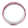 WildKlass Stainless Steel Ring High Polished Women Top Grade Crystal Rose-WildKlass Jewelry