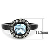 WildKlass Stainless Steel Ring IP Women Synthetic Sea Blue-WildKlass Jewelry