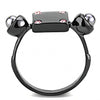 WildKlass Stainless Steel Ring IP Light Black (IP Gun) Women Synthetic Gray-WildKlass Jewelry