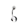 Marble Pin Stripe Acrylic WildKlass Belly Button Ring-WildKlass Jewelry