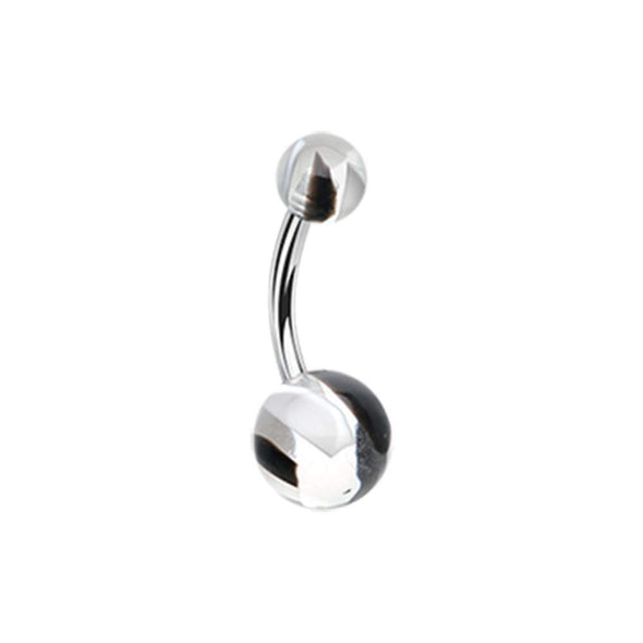 Marble Pin Stripe Acrylic WildKlass Belly Button Ring-WildKlass Jewelry