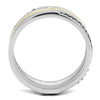 WildKlass Stainless Steel Ring Two-Tone IP Gold Men Top Grade Crystal Montana-WildKlass Jewelry