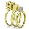 WildKlass Stainless Steel Ring IP Gold Women AAA Grade CZ Clear-WildKlass Jewelry