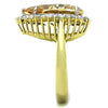 WildKlass Stainless Steel Ring Two-Tone IP Gold Women AAA Grade CZ Champagne-WildKlass Jewelry