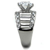 WildKlass Stainless Steel Pave Ring High Polished (no Plating) Women AAA Grade CZ Clear-WildKlass Jewelry