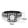 WildKlass Stainless Steel Ring IP Women AAA Grade CZ Clear-WildKlass Jewelry