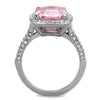 WildKlass Stainless Steel Ring High Polished (no Plating) Women AAA Grade CZ Rose-WildKlass Jewelry