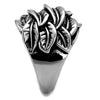 WildKlass Stainless Steel Ring High Polished Men Epoxy Jet-WildKlass Jewelry