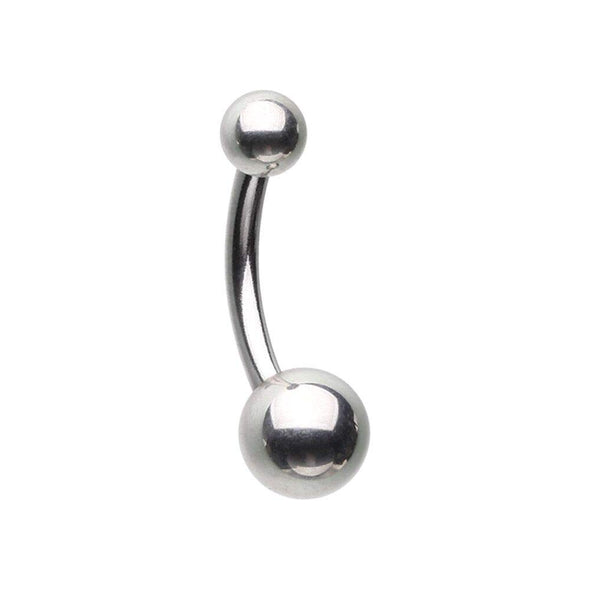 WILDKLASS Basic Steel Double Ball Belly Button Ring-WildKlass Jewelry