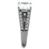 WildKlass Stainless Steel Ring High Polished (no Plating) Women AAA Grade CZ Clear-WildKlass Jewelry
