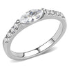 WildKlass Stainless Steel Ring No Plating Women AAA Grade CZ Clear-WildKlass Jewelry
