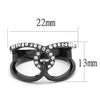 WildKlass Stainless Steel Ring IP Women Top Grade Crystal Clear-WildKlass Jewelry