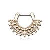 Golden Divine Filigree WildKlass Septum Clicker-WildKlass Jewelry