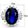 WildKlass WildKlass Stainless Steel Ring High Polished (no Plating) Women Synthetic London Blue-WildKlass Jewelry