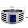 WildKlass Stainless Steel Ring High Polished (no Plating) Men Precious Stone Montana-WildKlass Jewelry