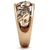 WildKlass Stainless Steel Animal Ring IP Rose Gold Women Top Grade Crystal Citrine Yellow-WildKlass Jewelry