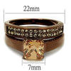 WildKlass Stainless Steel Ring IP Coffee Light Women AAA Grade CZ Champagne-WildKlass Jewelry