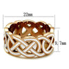 WildKlass Stainless Steel Ring IP Rose Gold Women Epoxy White-WildKlass Jewelry