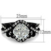 WildKlass Stainless Steel Ring IP Women AAA Grade CZ Clear-WildKlass Jewelry