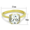 WildKlass Stainless Steel Ring IP Gold Women AAA Grade CZ Clear-WildKlass Jewelry