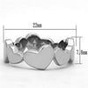 WildKlass Stainless Steel Heart Ring High Polished (no Plating) Women-WildKlass Jewelry