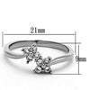 WildKlass Stainless Steel Flower Ring High Polished (no Plating) Women AAA Grade CZ Clear-WildKlass Jewelry