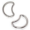 Titanium Crescent Moon Seamless WildKlass Cartilage Earring-WildKlass Jewelry