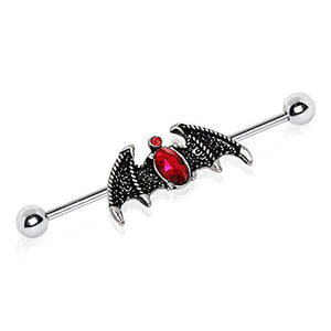 316L Stainless Steel Gargoyles Wing WildKlass Industrial Barbell-WildKlass Jewelry