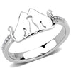 WildKlass Stainless Steel Ring No Plating Women AAA Grade CZ Clear-WildKlass Jewelry