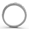 WildKlass Stainless Steel Pave Ring High Polished (no Plating) Women Top Grade Crystal Clear-WildKlass Jewelry