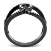 WildKlass Stainless Steel Ring IP Women Top Grade Crystal Clear-WildKlass Jewelry
