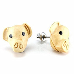 WildKlass Pig Moji Makerpin Earring Studs-WildKlass Jewelry