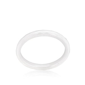 WildKlass White Ceramic Band Ring-WildKlass Jewelry