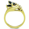 WildKlass Stainless Steel Ring IP Gold Women Top Grade Crystal Montana-WildKlass Jewelry