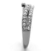 WildKlass Stainless Steel Pave Ring High Polished (no Plating) Women Top Grade Crystal Clear-WildKlass Jewelry