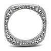 WildKlass Stainless Steel Ring High Polished Women Top Grade Crystal Clear-WildKlass Jewelry