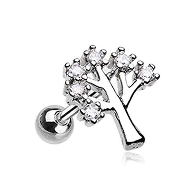 The Tree of Life Sparkle WildKlass Cartilage Tragus Earring-WildKlass Jewelry