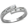 WildKlass Stainless Steel Promise Ring High Polished (no Plating) Women Top Grade Crystal Clear-WildKlass Jewelry